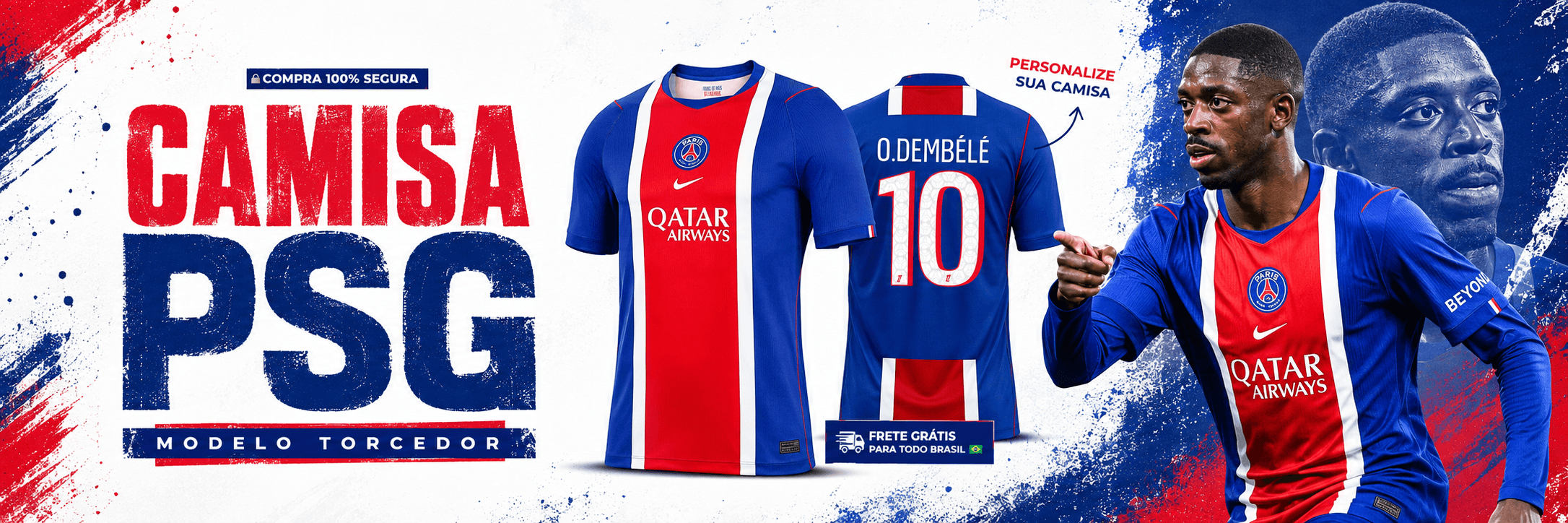 Camisa do PSG modelo torcedor 26/27